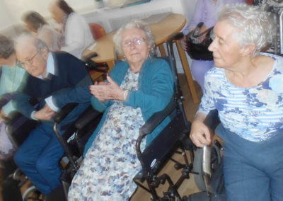 Woodstock resident ladies clapping along to the Michel Bublé act