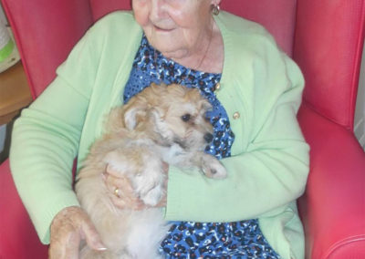 Puppy Mille with residents at Woodstock Residential Care Home 1