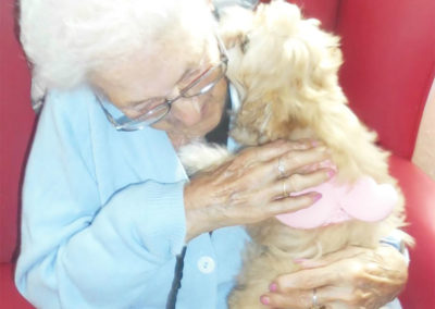 Puppy Mille with residents at Woodstock Residential Care Home 3