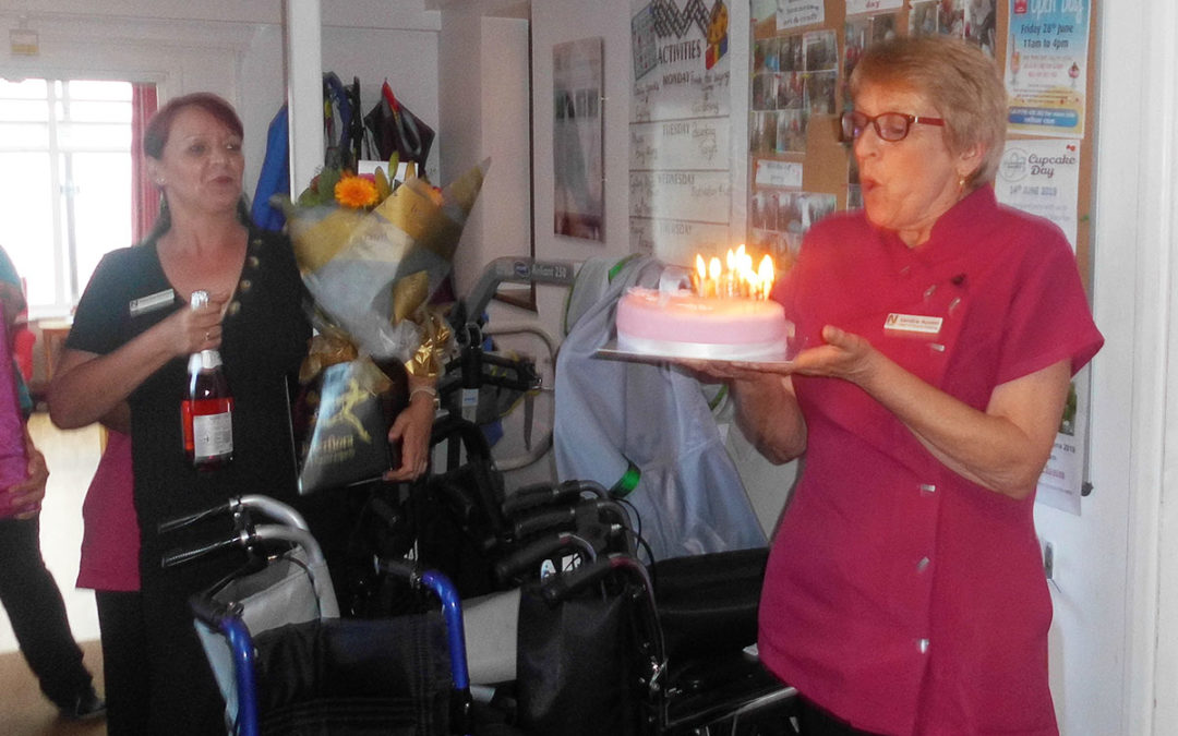 Happy birthday to Sandra at Woodstock Residential Care Home