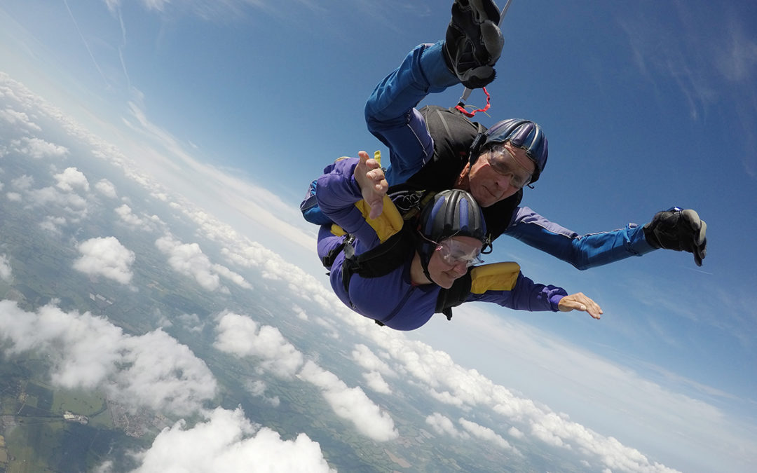 Woodstock Care Home Care Assistant Annette skydives for charity