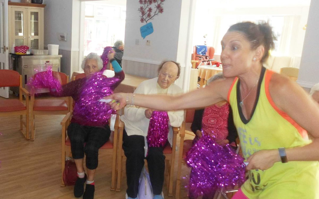 Keeping fit with Zumba at Woodstock Residential Care Home