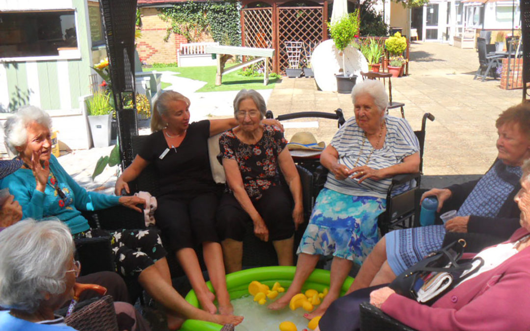 Sand, water and a paddle party at Woodstock Residential Care Home