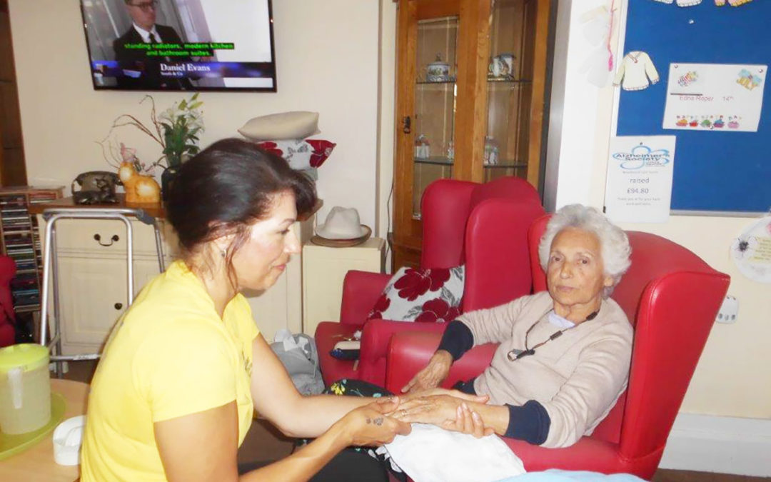 Sonia brings her massage skills to Woodstock Residential Care Home