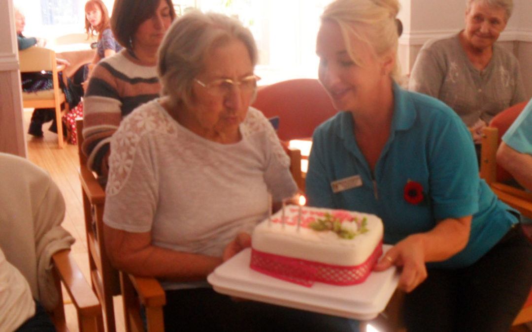 Many happy returns to Barbara at Woodstock Residential Care Home