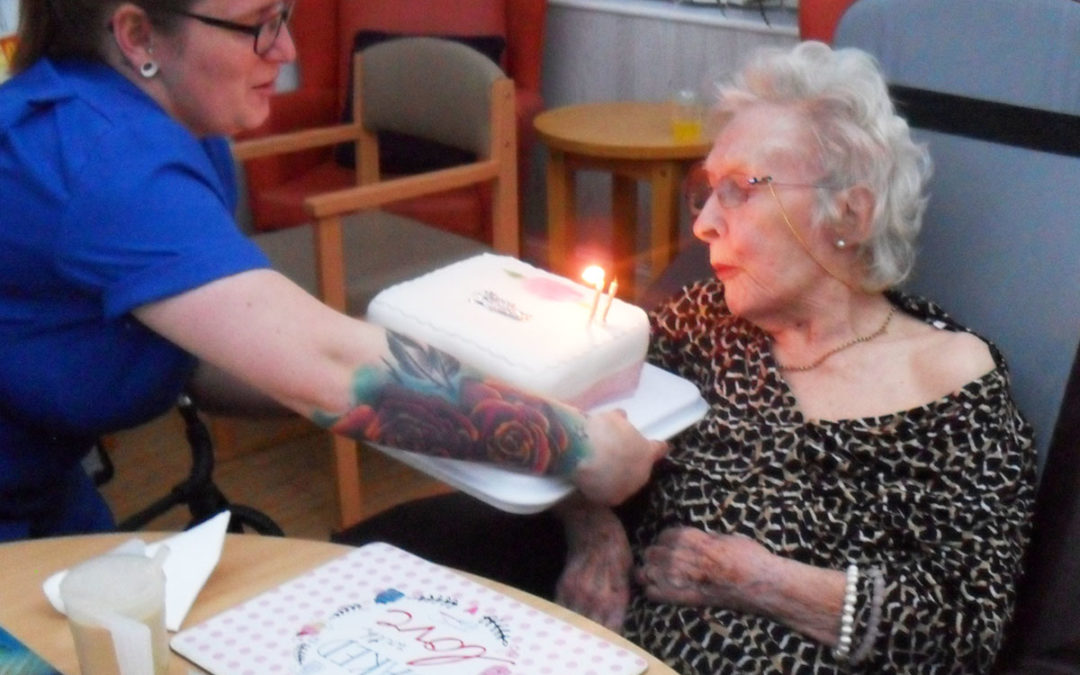 Happy birthday to Vera at Woodstock Residential Care Home