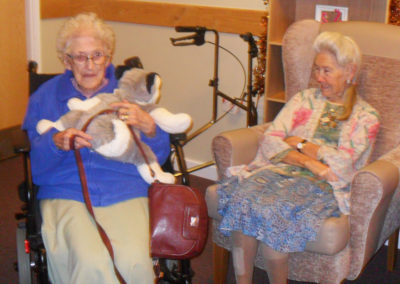 Two lady residents sitting together