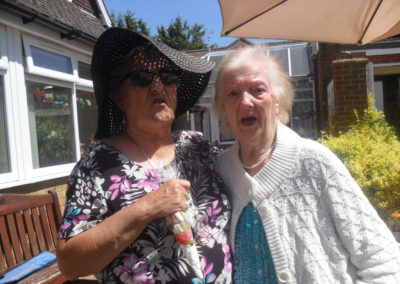 Woodstock Residential Care Home resident residents and staff having fun at a summer barbecue