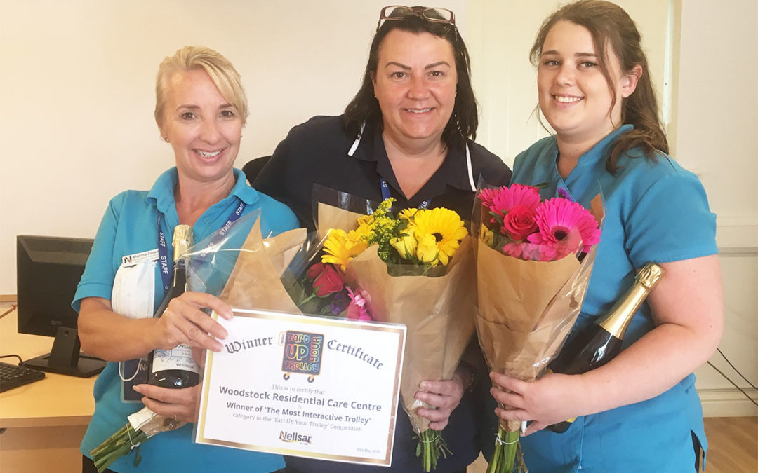 Woodstock Residential Care Home staff awarded for their Interactive Trolley