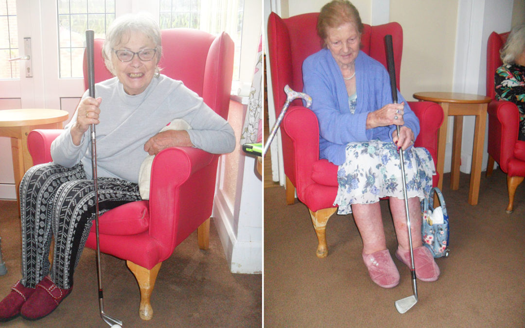 Crazy for golf at Woodstock Residential Care Home