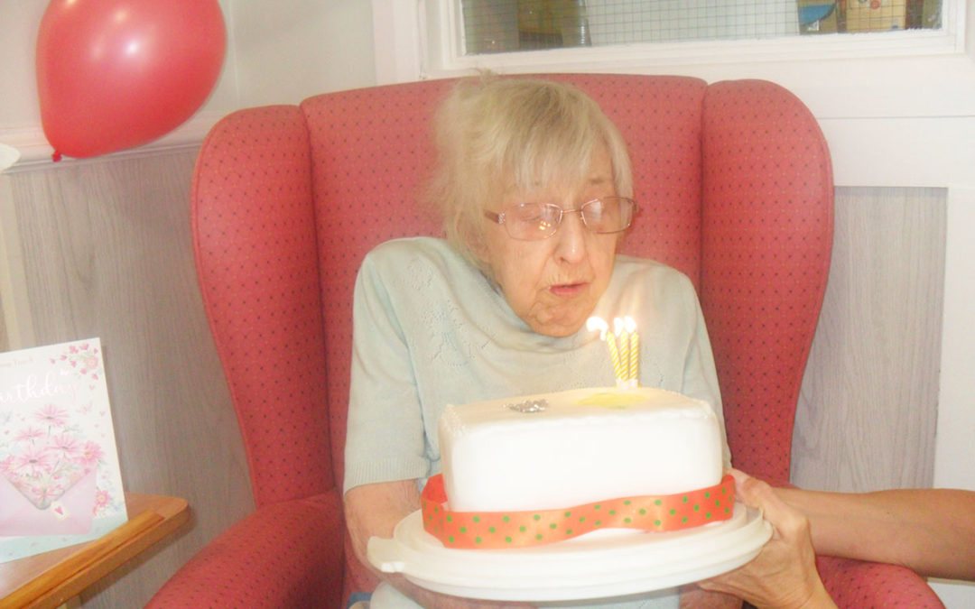 Birthday celebrations for Edna at Woodstock Residential Care Home