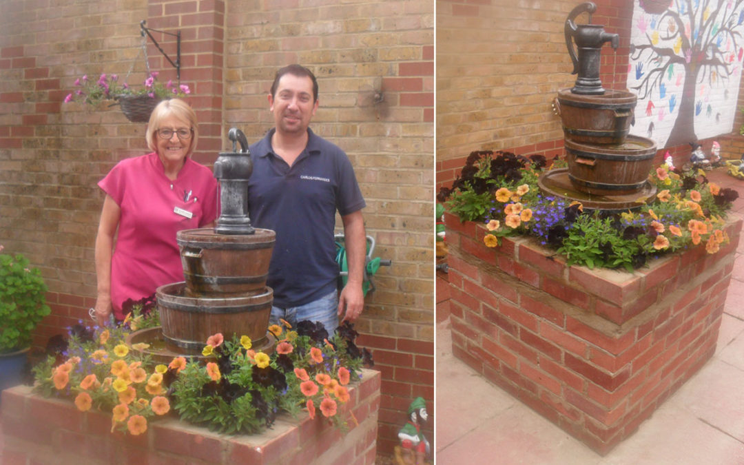 Beautiful new garden feature at Woodstock Residential Care Home