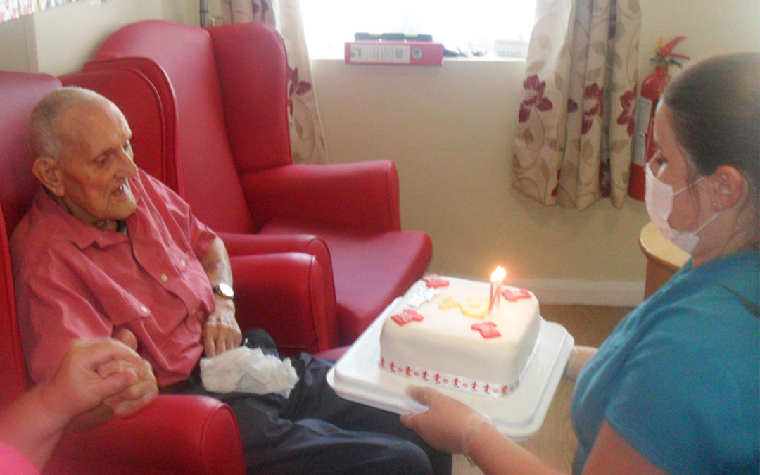 Birthday celebrations for Alex at Woodstock Residential Care Home