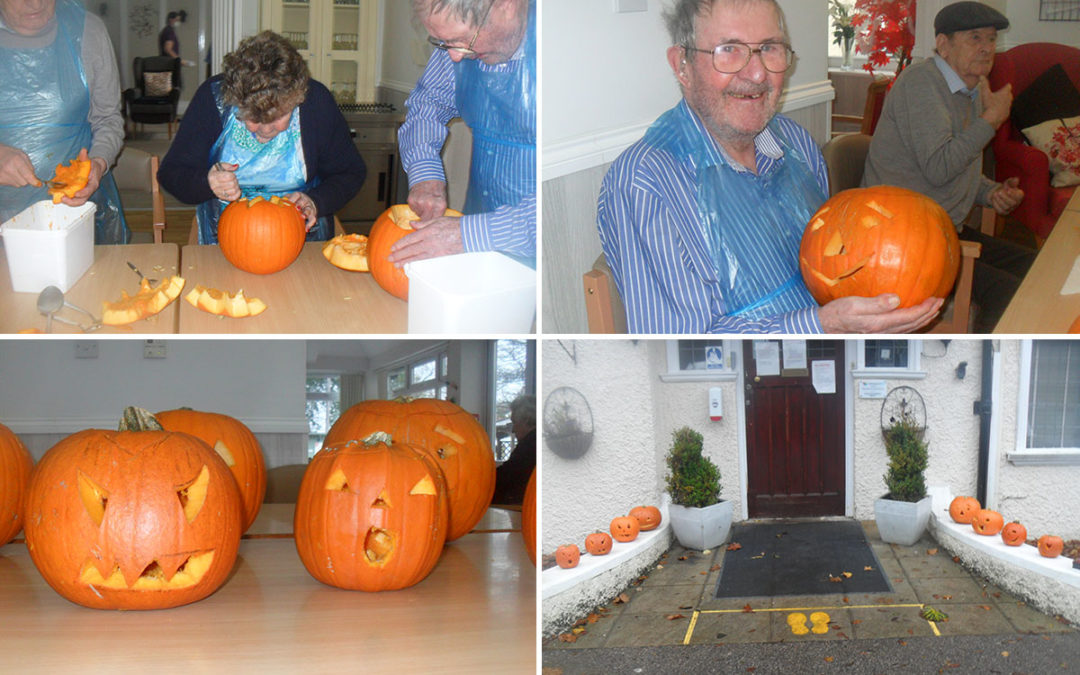 Pumpkin carving at Woodstock Residential Care Home