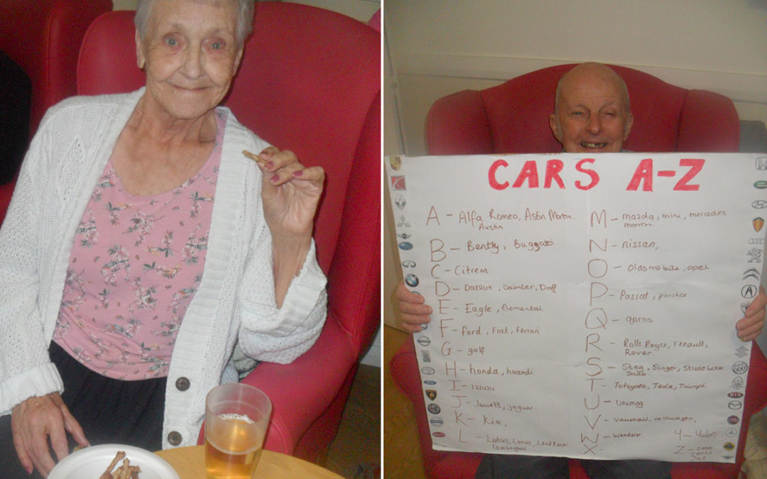 Shandies and nibbles at Woodstock Residential Care Home
