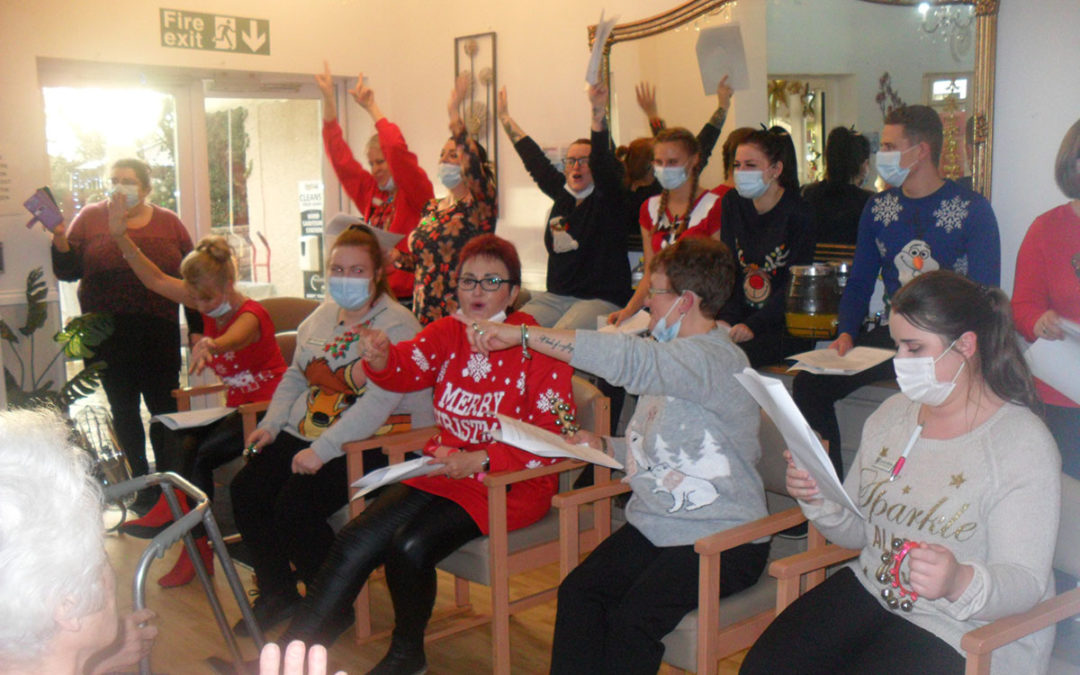 Christmas jumpers and a festive choir at Woodstock Residential Care Home