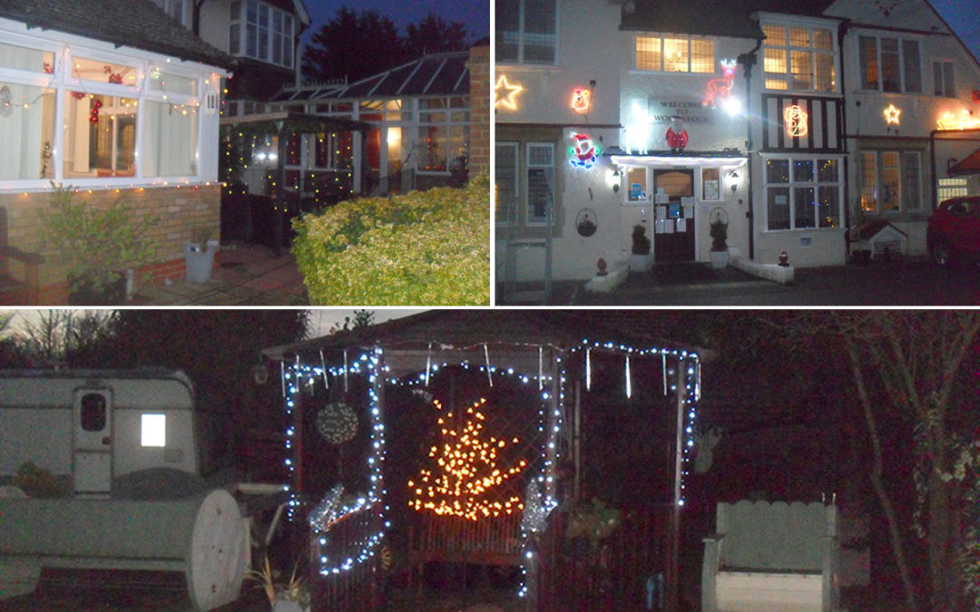 The Christmas lights at Woodstock Residential Care Home