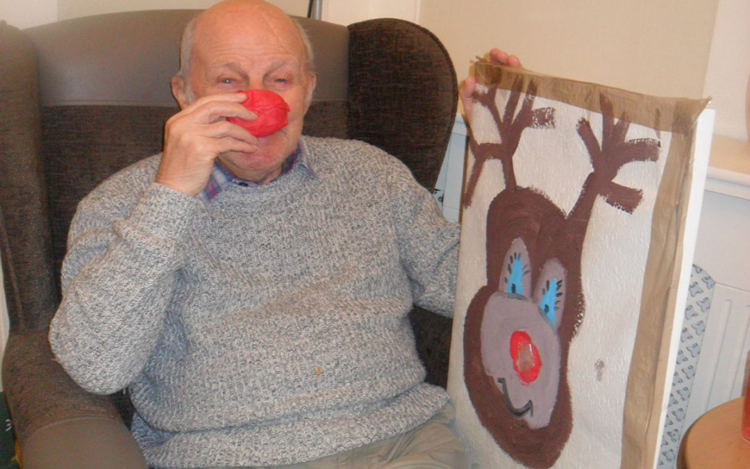 Rudolf the reindeer games at Woodstock Residential Care Home