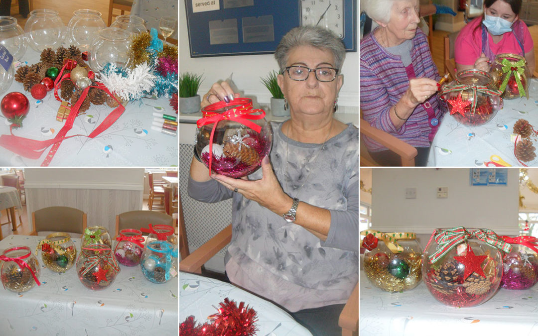 Making table decs at Woodstock Residential Care Home