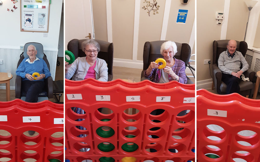 Woodstock Residential Care Home residents enjoy giant game of Connect Four