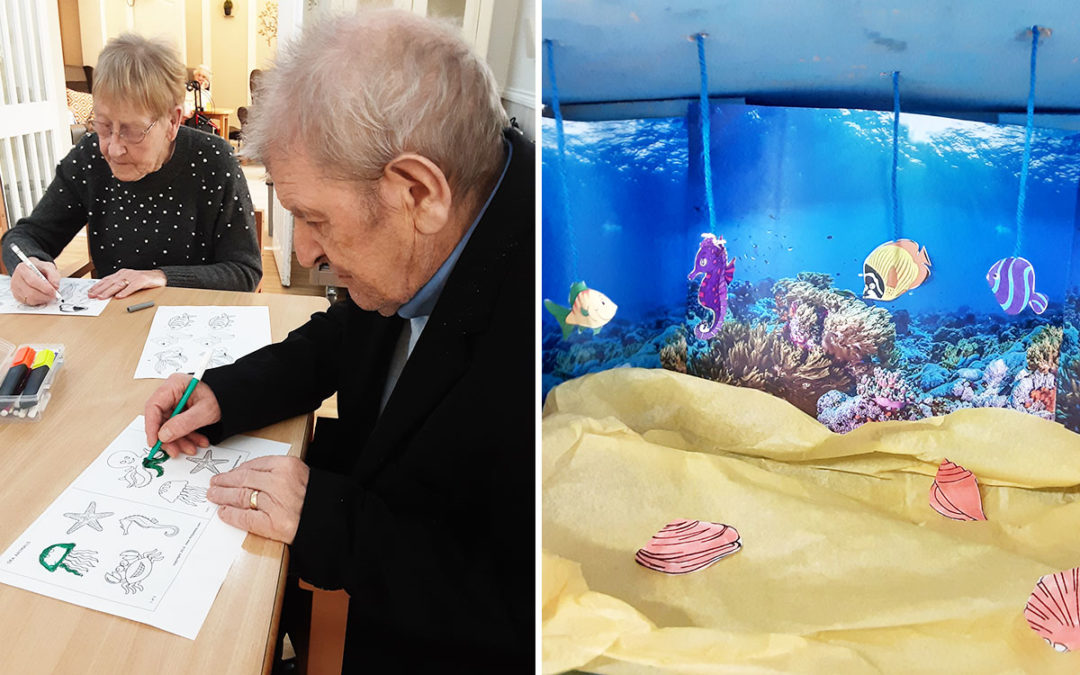 Creative craft aquariums at Woodstock Residential Care Home