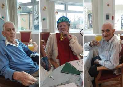 Residents celebration New Year's Eve at Woodstock Residential Care Home