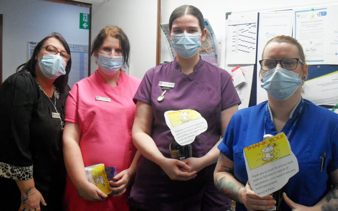 Woodstock Residential Care Home staff thanked for their help with vaccination day