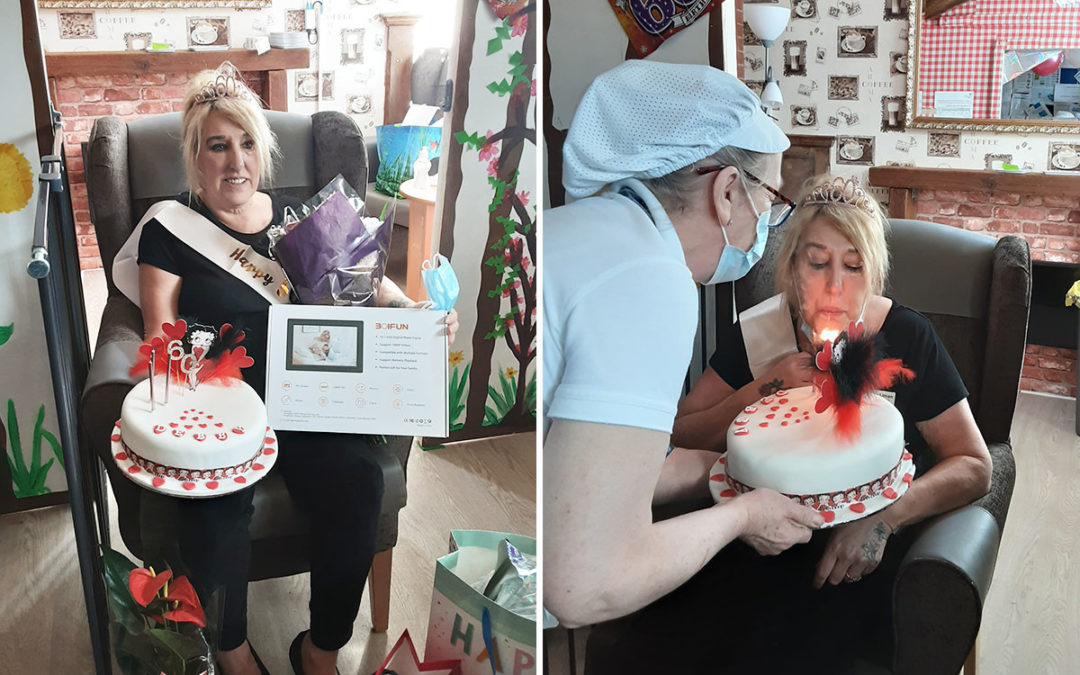 Wishing Debby a wonderful birthday at Woodstock Residential Care Home