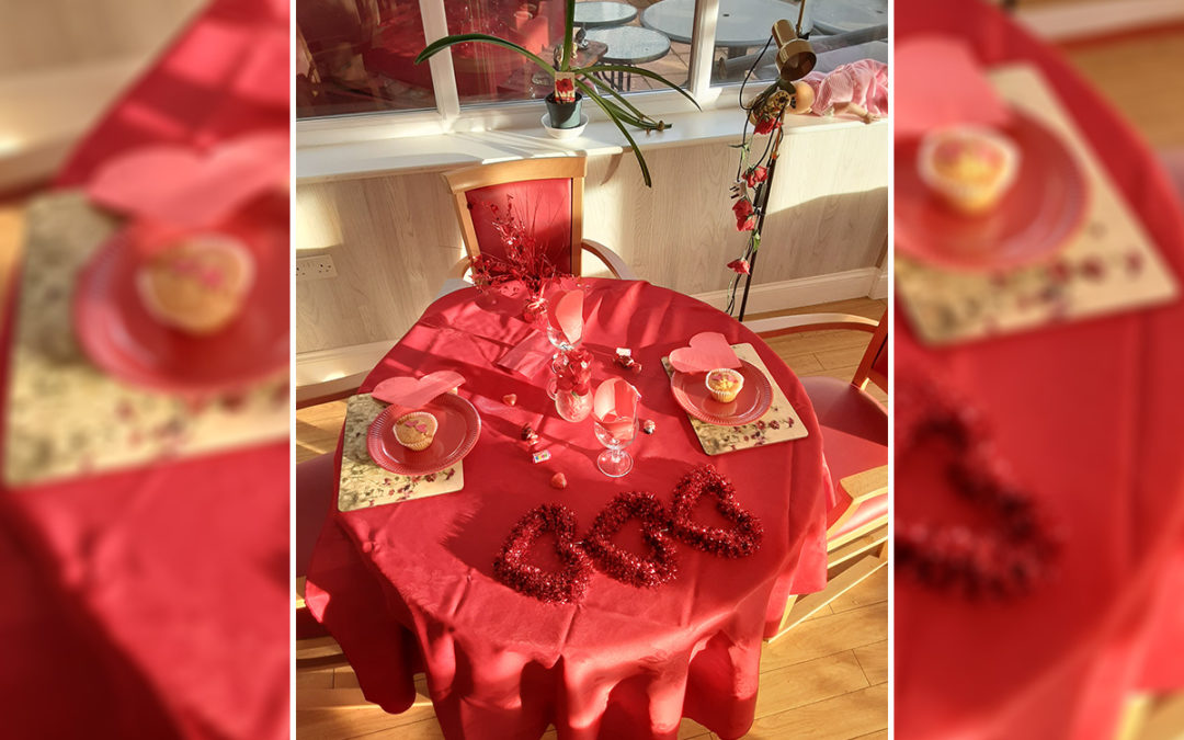 Valentines Day afternoon tea at Woodstock Residential Care Home