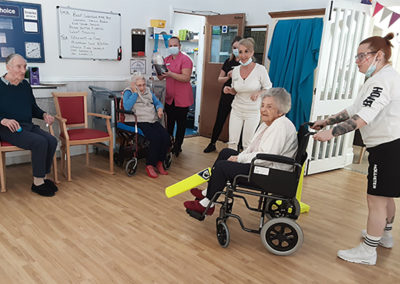 Woodstock Residential Care Home residents playing cricket