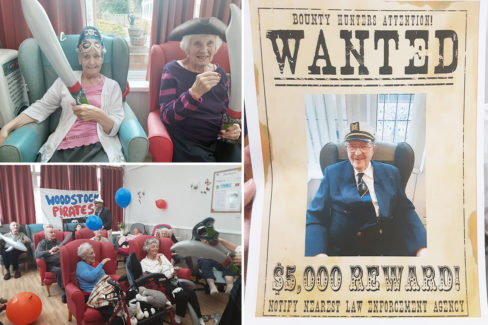 Woodstock Residential Care Home residents enjoying a pirate-themed pantomime