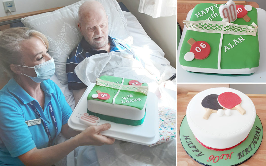 Happy 90th birthday to Alan at Woodstock Residential Care Home