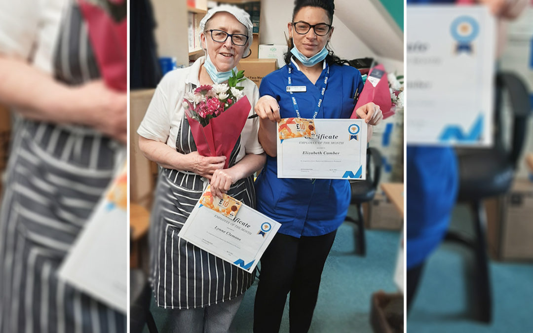 Celebrating Employees of the Month at Woodstock Residential Care Home