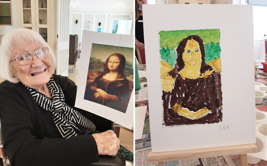 Mona Lisa art class at Woodstock Residential Care Home