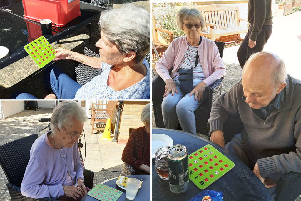 Bingo in the garden at Olympic art at Woodstock Residential Care Home