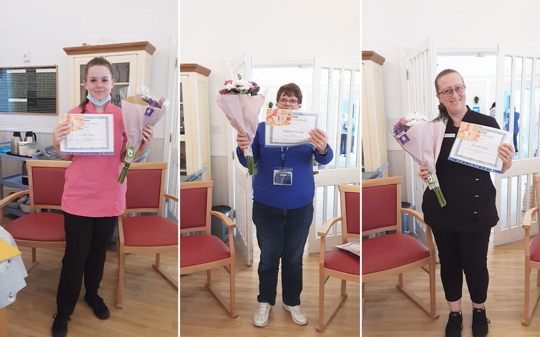 Employees of the month at Woodstock Residential Care Home