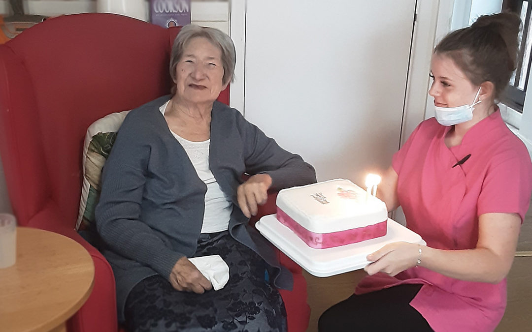 Birthday wishes for Barbara at Woodstock Residential Care Home