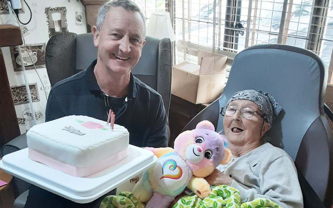Birthday wishes for Irene at Woodstock Residential Care Home