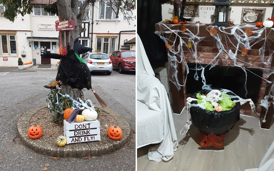 Spooky Halloween decorations at Woodstock Residential Care Home
