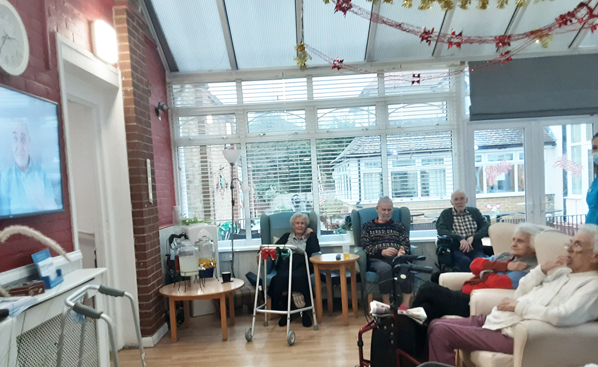 Woodstock Residential Care Home residents enjoying a Christmas concert