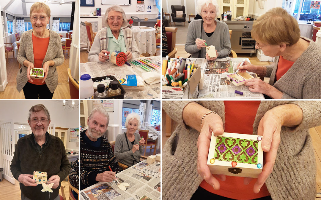 Decorative arts and crafts at Woodstock Residential Care Home