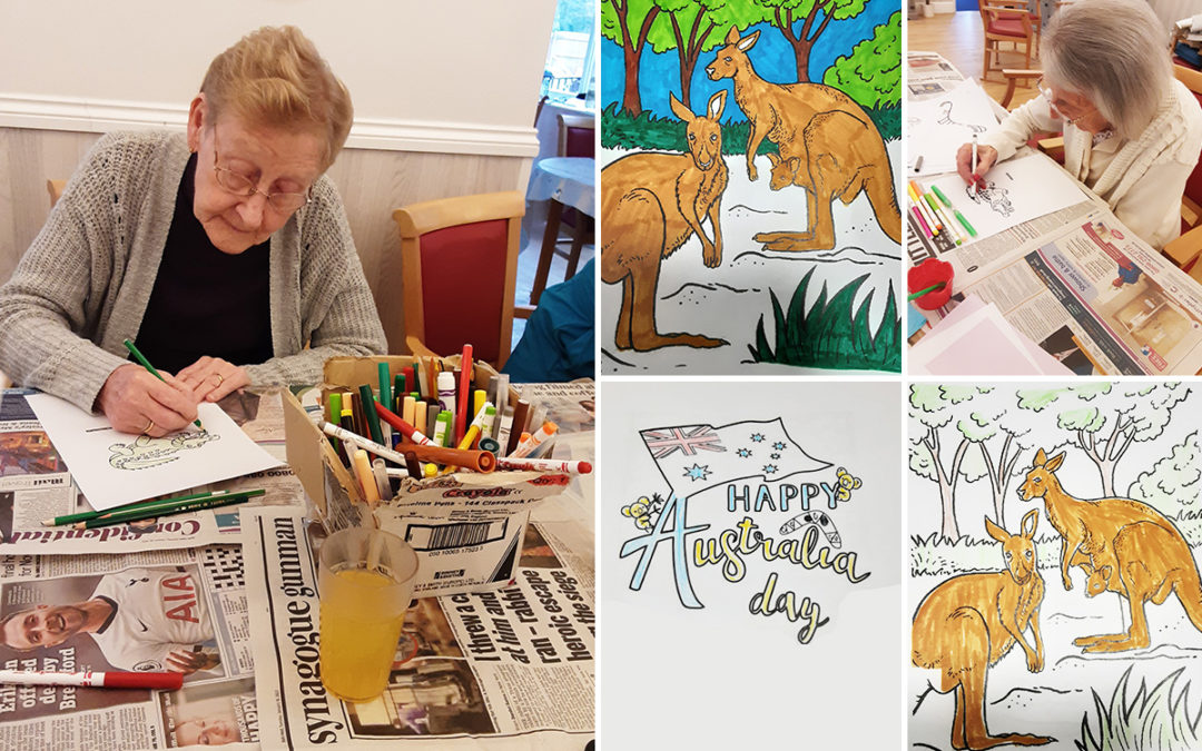 Australian arts and crafts at Woodstock Residential Care Home