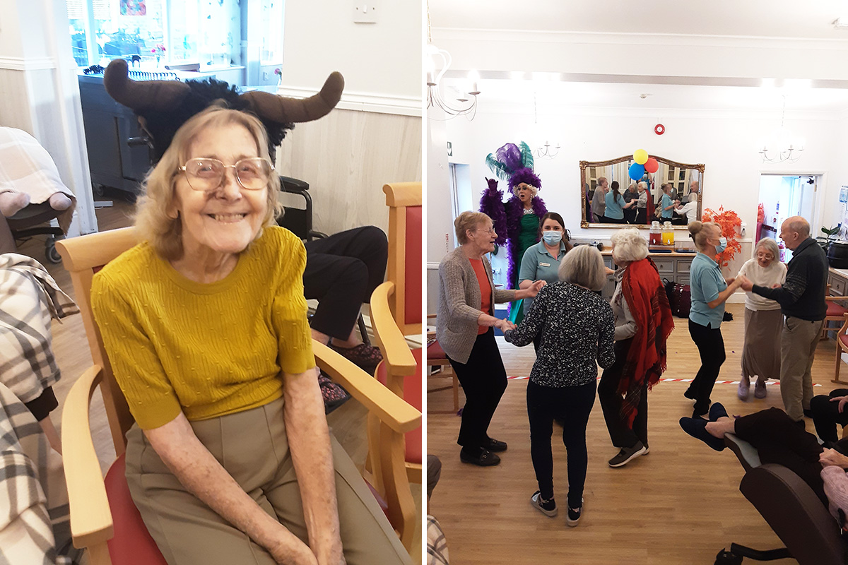 Woodstock Residential Care Home residents and staff enjoying a music show by Ricky La Rue