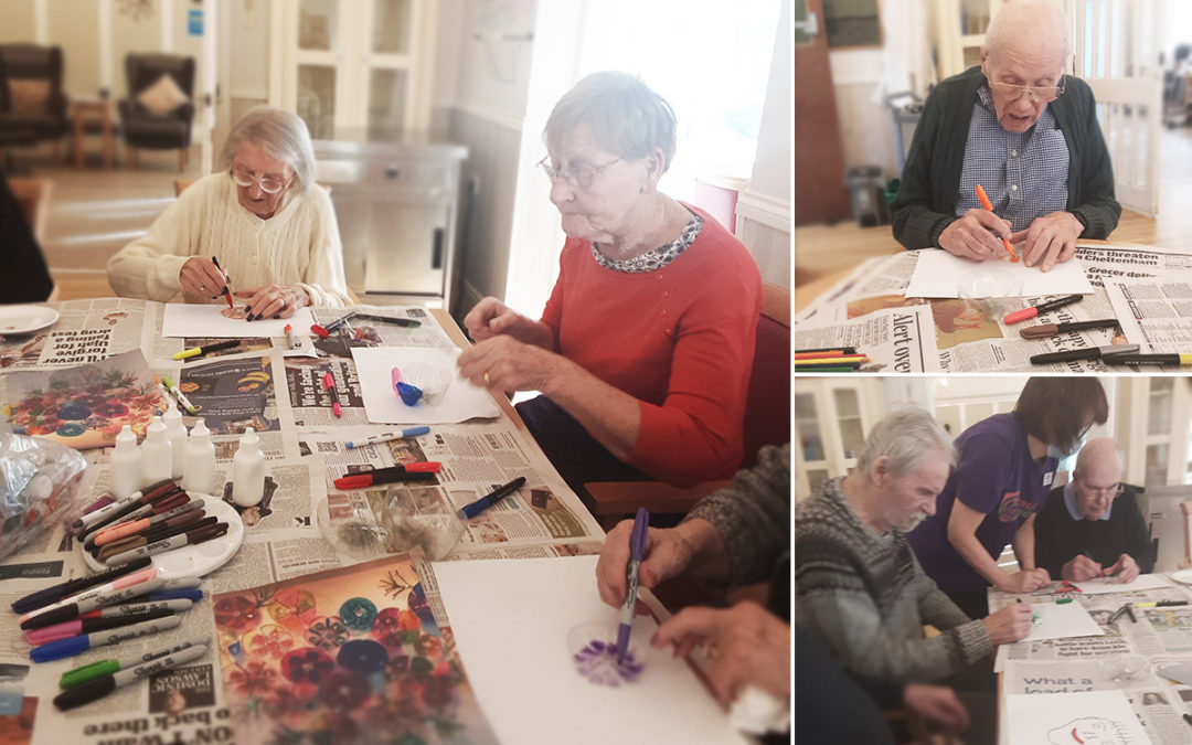 Spring arts and crafts at Woodstock Residential Care Home