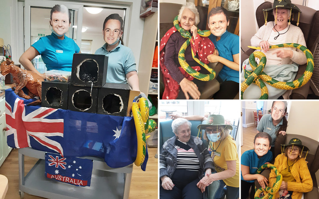 Australia Day Bush Tucker Trials at Woodstock Residential Care Home