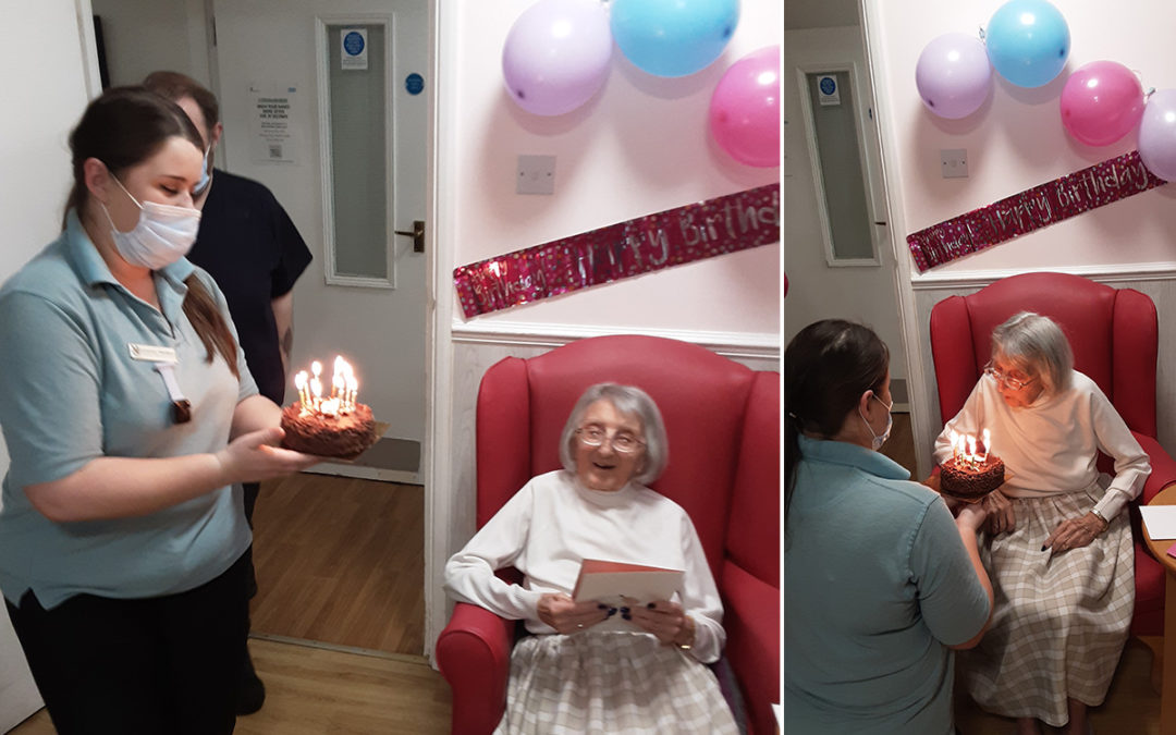 Happy birthday to Irene at Woodstock Residential Care Home