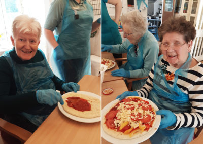 Pizza creations at Woodstock Residential Care Home