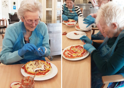 Creations pizzas at Woodstock Residential Care Home