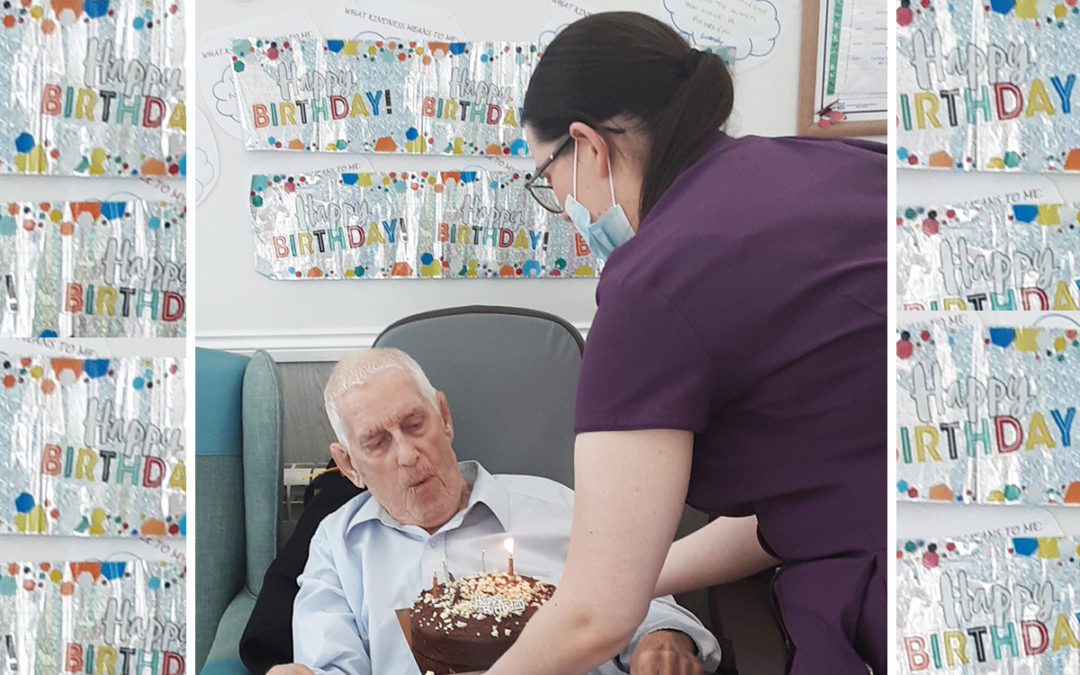 Birthday celebrations for Ken at Woodstock Residential Care Home