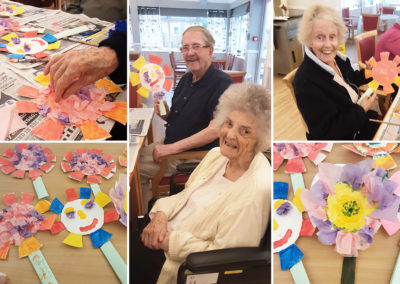 Mother's Day crafts at Woodstock Residential Care Home